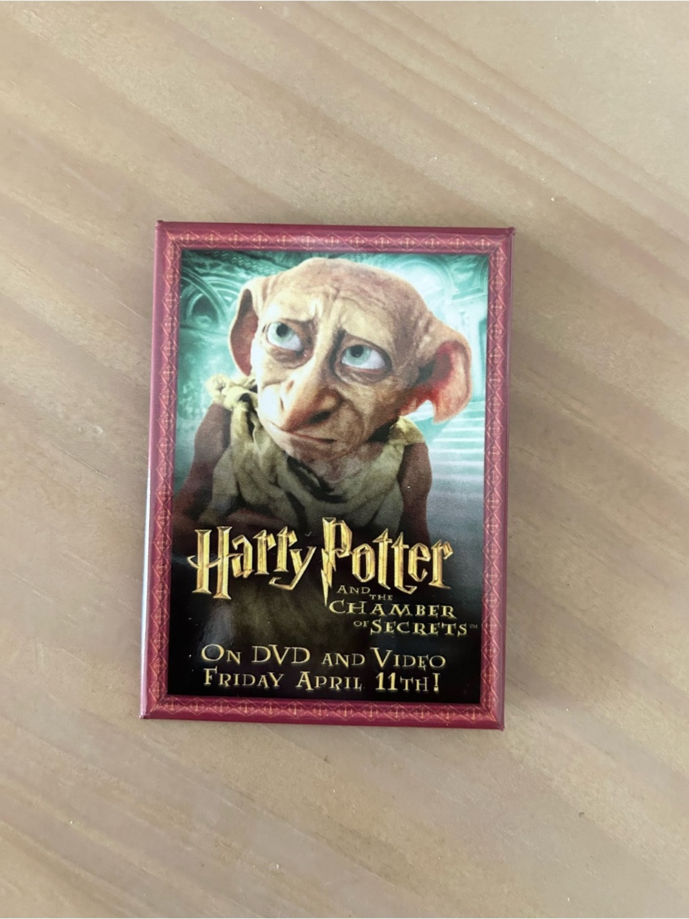 Harry Potter Chamber of Secrets Dobby Movie Promo Pin DVD Release April 11